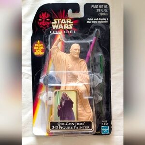 NWT Star Wars Phantom Menace Qui-gon Jinn 3D Figure Painter